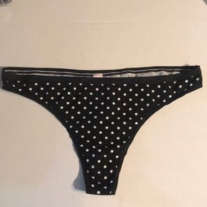 Victoria’s Secret XL Thong NWOT Black/Pokadots
